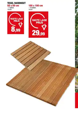 Hubo TEGEL HARDHOUT 50 x 50 cm aanbieding