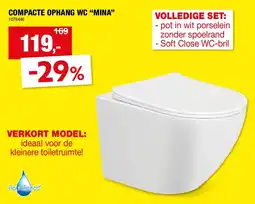 Hubo COMPACTE OPHANG WC “MINA” aanbieding