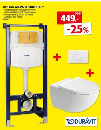 Hubo OPHANG WC-PACK “ARCHITEC” aanbieding