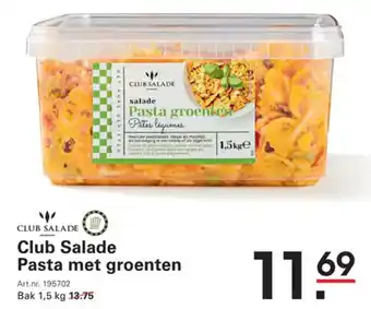 Sligro Club salade pasta met groenten aanbieding