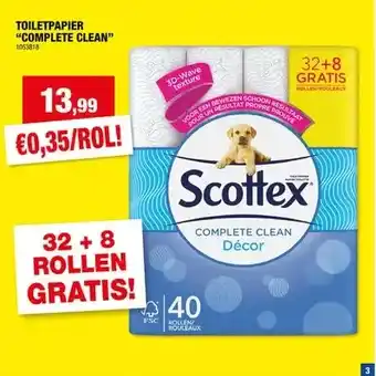 Hubo TOILETPAPIER “COMPLETE CLEAN” aanbieding