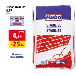 Hubo “HUBO” STABILISE 25 kg aanbieding