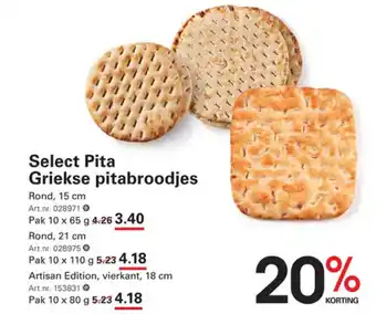 Sligro Select pita griekse pitabroodjes aanbieding