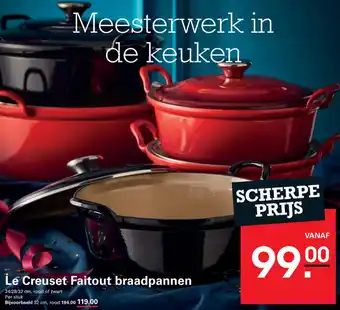 Sligro Le creuset faitout braadpannen aanbieding