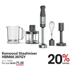 Sligro Kenwood Staafmixer HBM60.307GY aanbieding