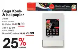 Sligro Saga kook & bakpapier aanbieding