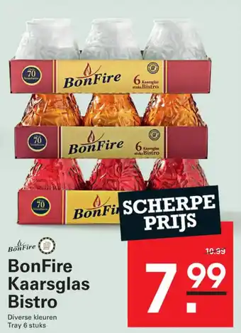 Sligro Bonfire kaarsglas bistro aanbieding