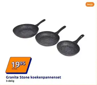 Action Granite stone koekenpannenset aanbieding