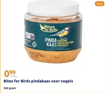 Action Bites for birds pindakaas voor vogels aanbieding