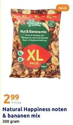 Action Natural happiness noten & bananen mix aanbieding