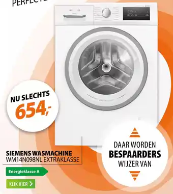 Expert Siemens wasmachine  WM14N098NL aanbieding