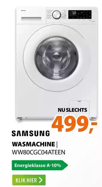 Expert Samsung wasmachine WW80CGC04ATEEN aanbieding