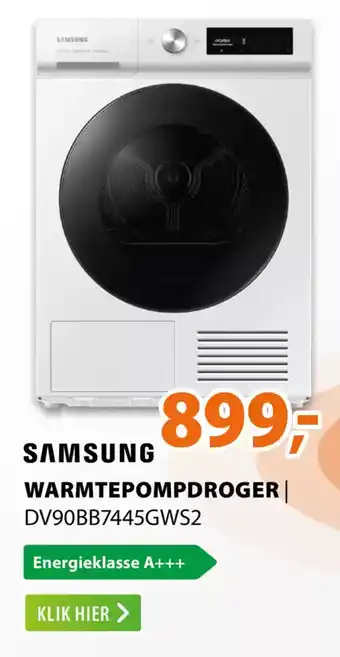 Expert Samsung warmtepompdroger DV90BB7445GWS2 aanbieding