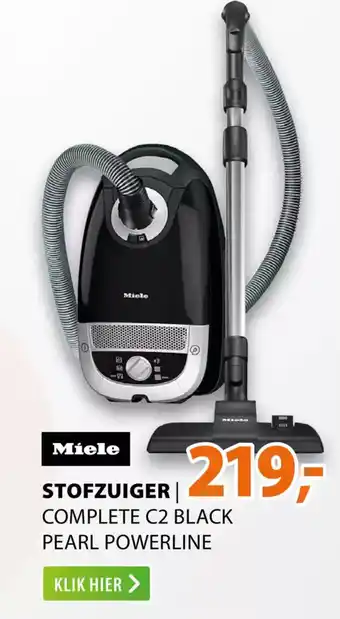 Expert Miele stofzuiger complete C2 black pearl powerline aanbieding