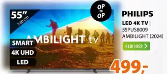 Expert Philips LED 4K TV 55PUS8009 ambilight aanbieding