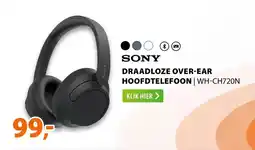 Expert Sony draadloze over ear hoofdtelefoon WH-CH720N aanbieding