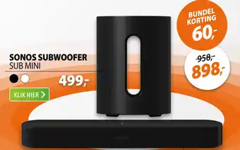 Expert Sonos subwoofer sub mini aanbieding