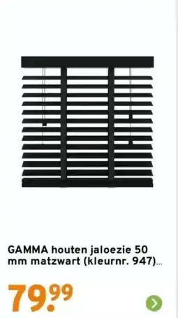 GAMMA Gamma houten jaloezie 50 mm matzwart aanbieding