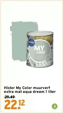 GAMMA Histor My Color muurverf extra mat aqua dream aanbieding