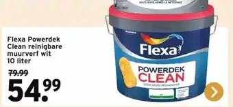 GAMMA Flexa Powerdek Clean reinigbare muurverf wit aanbieding