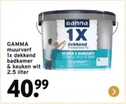 GAMMA GAMMA muurverf 1x dekkend badkamer & keuken wit aanbieding