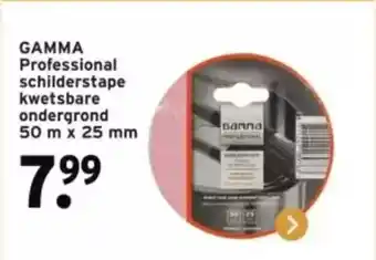 GAMMA GAMMA Professional schilderstape kwetsbare ondergrond aanbieding