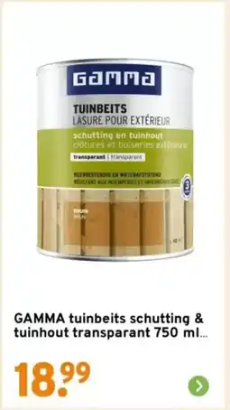 GAMMA Gamma tuinbeits schutting & tuinhout transparant aanbieding