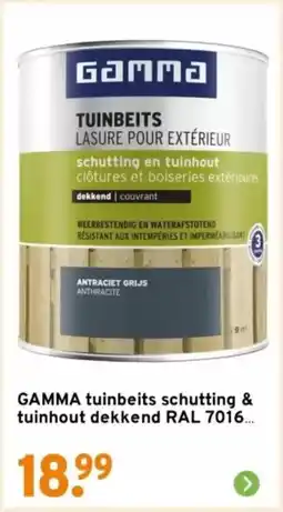 GAMMA GAMMA tuinbeits schutting & tuinhout dekkend RAL 7016 aanbieding