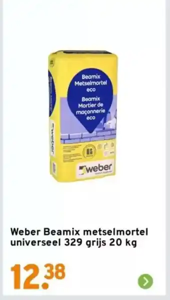 GAMMA Weber Beamix metselmortel universeel 329 grijs aanbieding