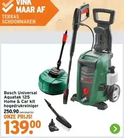 GAMMA Bosch Universal Aquatak 125 Home & Car kit hogedrukreiniger aanbieding