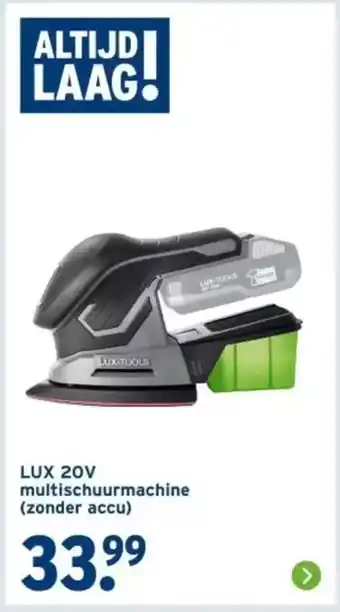 GAMMA LUX 20V multischuurmachine (zonder accu) aanbieding