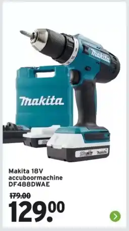 GAMMA Makita 18V accuboormachine DF488DWAE aanbieding