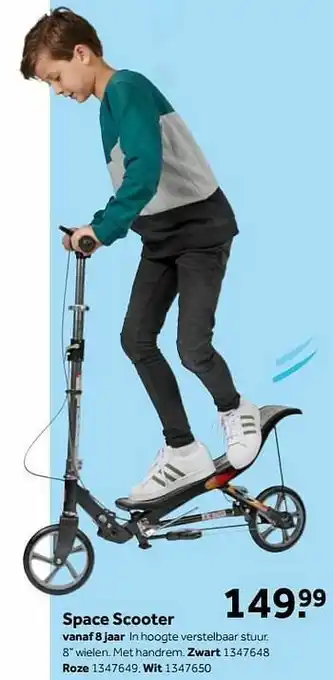 Space scooter zwart