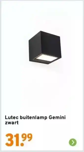 GAMMA Lutec buitenlamp Gemini zwart aanbieding