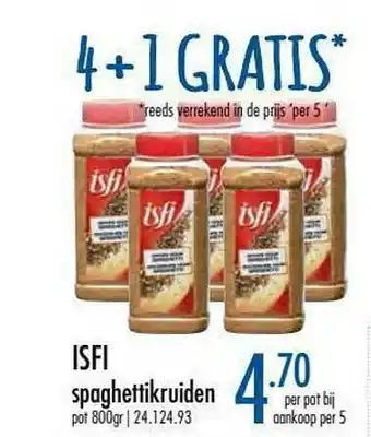 Horeca totaal Isfi Spaghettikruiden aanbieding