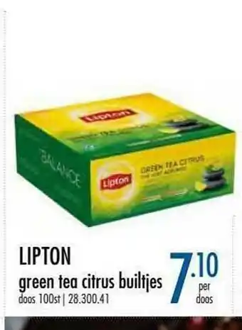 Horeca totaal Lipton Green Tea Citrus Builtjes aanbieding