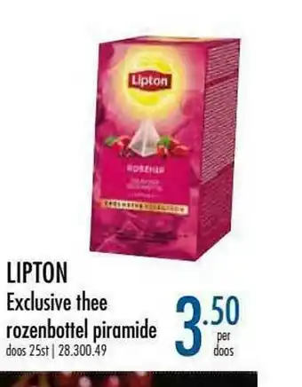 Horeca totaal Lipton Exclusive Thee Rozenbottlel Piramide aanbieding