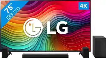 Coolblue LG 75NANO81T6A (2024) + Barre de Son aanbieding