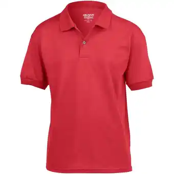 Decathlon DryBlend Childrens Unisex Jersey Polo Shirt (Rood) aanbieding