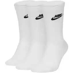 Decathlon SOKKEN Nike Sportswear Everyday Essential Crew 3 Pairs, Wit, Uniseks aanbieding