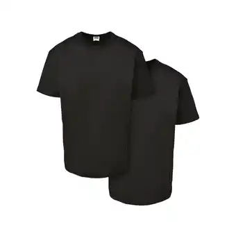 Decathlon Heren Basis Organisch Katoenen TShirt (Set van 2) (Zwart/Zwart) aanbieding