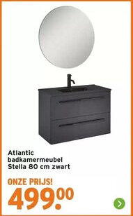 GAMMA Atlantic badkamermeubel Stella zwart aanbieding