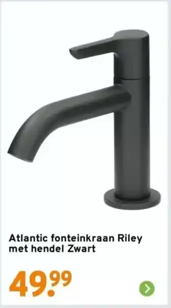 GAMMA Atlantic fonteinkraan Riley met hendel Zwart aanbieding