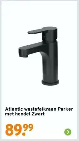 GAMMA Atlantic wastafelkraan Parker met hendel Zwart aanbieding