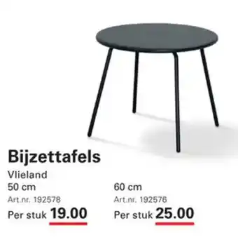 Sligro Bijzettafels Vlieland aanbieding