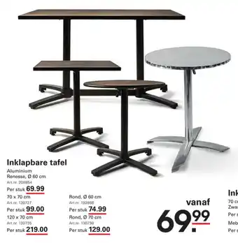 Sligro Inklapbare tafel aanbieding