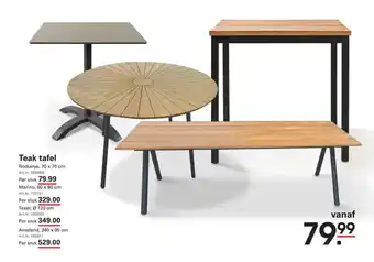 Sligro Teak tafel aanbieding