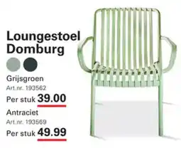 Sligro Loungestoel Domburg Grijsgroen aanbieding