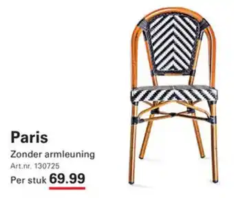 Sligro Paris Zonder armleuning aanbieding