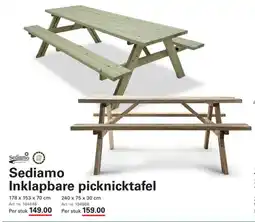 Sligro Sediamo Inklapbare picknicktafel aanbieding